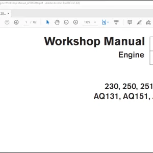 Volvo Penta 230 250 251DOHC AQ131 151 171 Engine Workshop Manual_427065166 PDF