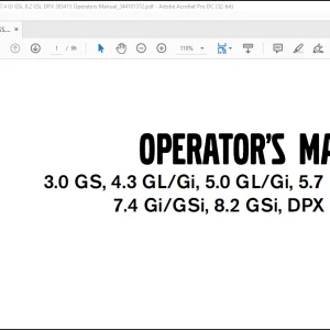 Volvo Penta 3.0 GS, 4.3GL Gi, 5.0GL Gi, 5.7 GS GSi, 7.4 GI GSi, 8.2 GSi, DPX 385415 Operators Manual_344181372 - PDF DOWNLOAD