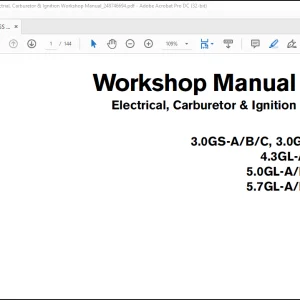 Volvo Penta 3.0GS-A-B-C 3.0GL-A-B-C 4.3GL-A-B-C-D 5.0GL-A-B-C-D-E 5.7GL-A-B-C-D-E Electrial, Carburetor & Ignition Workshop Manual_248746694 - PDF DOWNLOAD