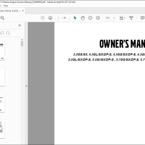 Volvo Penta 3.0GS SX 5.7GSi DP S Marine Engine Owners Manual_233488593 - PDF DOWNLOAD