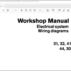 Volvo Penta 31, 32, 41, 42, 43, 44, 300 Series Electrical System wiring Diagrams Workshop Manual_336168663 - PDF DOWNLOAD