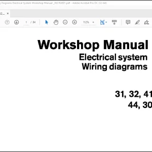Volvo Penta 31, 32, 41, 42, 43, 44, 300 Series Electrical System wiring Diagrams Workshop Manual_363763801 - PDF DOWNLOAD