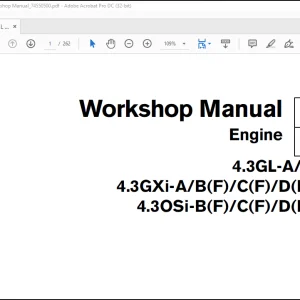 Volvo Penta 4.3GL GXi OSi-A B C D E Engine Workshop Manual_74550500 -  PDF DOWNLOAD