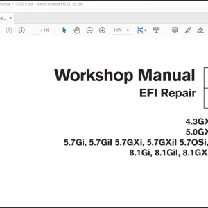 Volvo Penta 4.3GXi- 8.1GXil EFI Repair Workshop Manual_118130011 - PDF DOWNLOAD