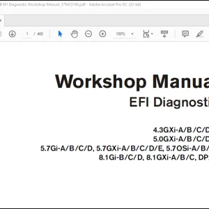 Volvo Penta 4.3GXi-A B C D - 8.1Gi-A B C D, DPX375420-B EFI Diagnostic Woskshop Manual_379423196 - PDF DOWNLOAD