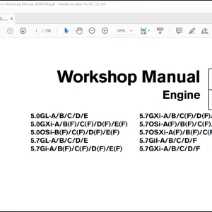 Volvo Penta 5.0GL-ABCDE- 5.7GXI-A B C D F Engine Workshop Manual_81843740 - PDF DOWNLOAD
