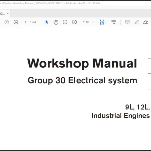 Volvo Penta 9L, 12L, 13L, 16L EM2 Group 30 Electrical System Woskshop Manual _369524122 - PDF DOWNLOAD