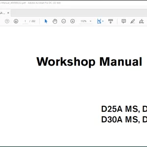 Volvo Penta D25A MS, D25A MT D30A MS, D30A MT Workshop Manual (400569232)-  PDF DOWNLOAD