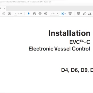 Volvo Penta D4, D6, D9, D12, D16 Electronic Vessel Control Installation Manual_51339553 PDF DOWNLOAD