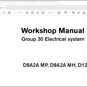 Volvo Penta D9A2A MP, D9A2A MH, D12D-B MP Group 30 Electrical System Workshop Manual_87094076 - PDF DOWNLOAD