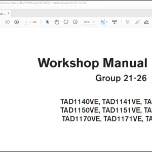 Volvo Penta Group 21-26 Tad1140ve-Tad1172ve Workshop Manual_EN47705020 - PDF DOWNLOAD