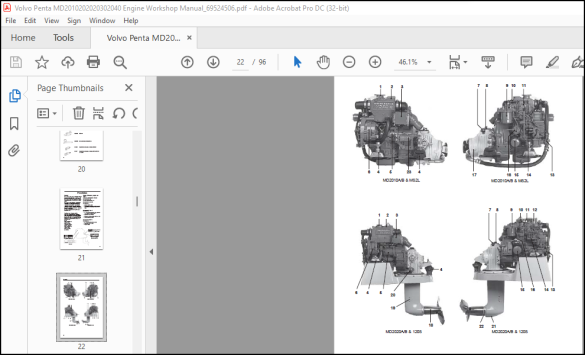 Volvo Penta MD2010 MD2020 MD2030 MD2040 Engine Workshop Manual_69524506 ...