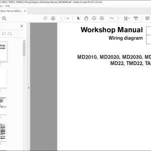 Volvo Penta MD2010, MD2020, MD2030, MD2040 & MD22, TMD22, TAMD22 Wiring Diagram Workshop Manual_294208499 - PDF DOWNLOAD