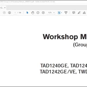 Volvo Penta TAD1240GE TAD1241GE-VE TAD1242GE-VE TWD1240VE Group 22-26 Workshop Manual _340008123 - PDF DOWNLOAD