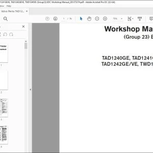 Volvo Penta TAD1240GE, TAD1241GE VE, TAD1242GE VE, TWD1240VE (Group23) EDC Workshop Manual_261373374 - PDF DOWNLOAD