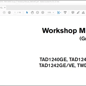 Volvo Penta TAD1240GE, TAD1241GEVE, TAD1242GEVE, TWD1240VE Group 21 Workshop Manual_336052407 -  PDF Download