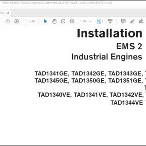 Volvo Penta TAD1341GE- TAD1353GE, TAD1340VE-TAD1345VE EMS 2 Industrial Engines Installation Manual_335391342 - PDF DOWNLOAD