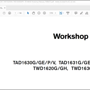 Volvo Penta TAD1630G-GE-P-V, TAD1631G-GE, TID162AP, TWD1620G-GH, TWD1630G-GE-P-V, TD164KAE Workshop Manual_319900372 - PDF DOWNLOAD