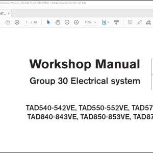 Volvo Penta TAD540 542VE, TAD550 552VE, TAD570 572VE, TAD840 843VE, TAD850 853VE, TAD870 873VE Group 30 Electrical System Workshop Manual_333264476 - PDF DOWNLOAD