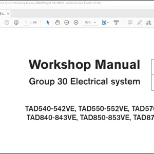 Volvo Penta TAD540 542VE, TAD550 552VE, TAD570 572VE, TAD840 843VE, TAD850 853VE, TAD870 873VE Group 30 Electrical System Workshop Manual_346462846 - PDF DOWNLOAD