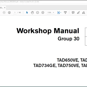 Volvo Penta TAD650VE, TAD660VE, TAD734GE, TAD750VE, TAD760VE Group 30 Woskshop Manual_360026950 - PDF DOWNLOAD
