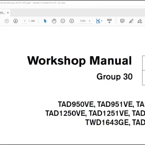 Volvo Penta TAD950VE TAD951VE TAD952VE TAD1250VE TAD1251VE TAD1252VE TWD1643GE Workshop Manual - PDF DOWNLOAD