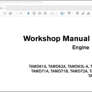 Volvo Penta TAMD61A TAMD62A TAMD63L-A TAMD72P-A TAMD72WJ-A Engine Workshop Manual - PDF DOWNLOAD