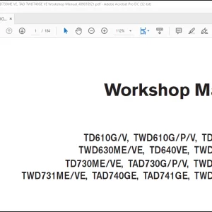 Volvo Penta TD61G P V, TD TWD630ME VE, TD TWD730ME VE, TAD TWD740GE VE Workshop Manual_409016921 - PDF DOWNLOAD