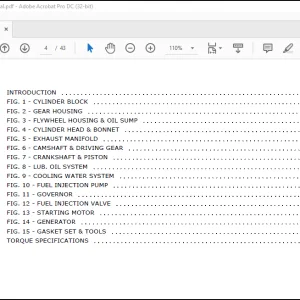 Yanmar 3TNV74F-SPBV Engine Parts Manual(50940298) -  PDF DOWNLOAD