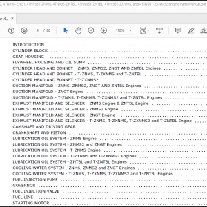 Yanmar 4TNV98-ZNMS 4TNV98-ZNMS2 4TNV98-ZNGT 4TNV98T-ZNTBL 4TNV98T-ZXNMS 4TNV98T-ZXNMS2 Engine Parts Manual 917304 - PDF DOWNLOAD