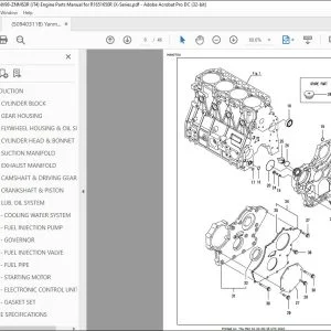 Yanmar 4TNV98-ZNMS3R (iT4) Engine Parts Manual 50940311B - PDF DOWNLOAD