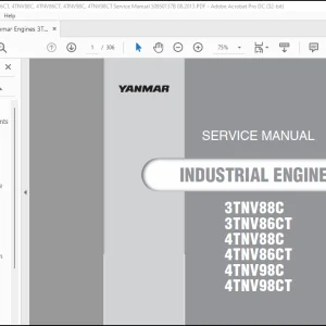 Yanmar Engines 3TNV88C, 3TNV86CT, 4TNV88C, 4TNV86CT, 4TNV98C, 4TNV98CT Service Manual 50950137B - PDF DOWNLOAD