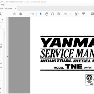 Yanmar TNE-Series Engines Service Manual 915185 - PDF DOWNLOAD