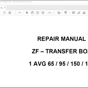 ZF Transfer Box 1 AVG 65, 95, 150, 185 Repair Manual 50940523 - PDF DOWNLOAD