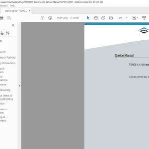 Dana Spicer T12000 3,4,6-speed Intermediate Drop VDT12000 Transmission Service Manual 907397-b - PDF DOWNLOAD