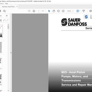 Danfoss Axial Piston Pumps, Motors, and Transmissions Service Manual 915182 - PDF DOWNLOAD