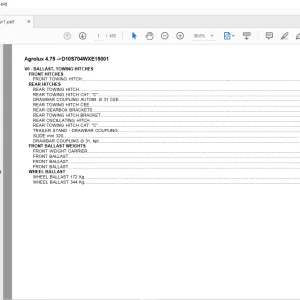Deutz Fahr 4.75 After D10S704WXE15001 Parts Catalog Manual - PDF DOWNLOAD