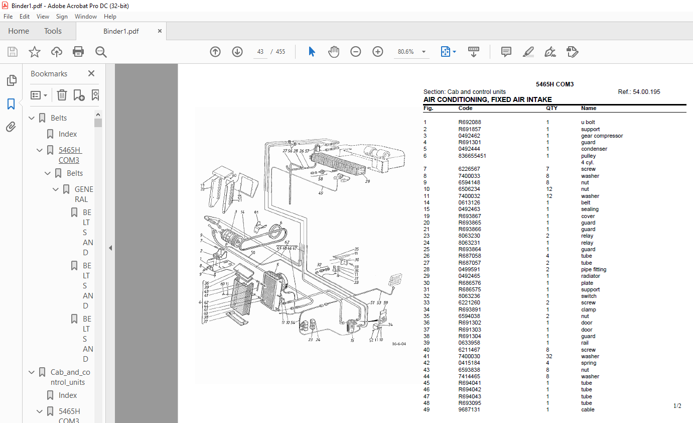 Deutz Fahr 5465H COM3 Parts Catalog Manual - PDF DOWNLOAD ...