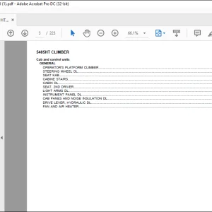Deutz Fahr 5485HT Climber Parts Catalog Manual -  PDF DOWNLOAD