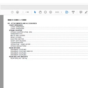 Deutz Fahr 5660 H COM 3 -> 13500 Parts Catalog Manual -  PDF DOWNLOAD