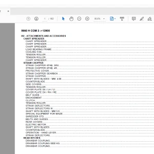 Deutz Fahr 5660H COM3 After 13900 Parts Catalog Manual - PDF DOWNLOAD