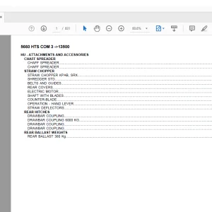 Deutz Fahr 5660HTS COM3 13500 Parts Catalog Manual - PDF DOWNLOAD