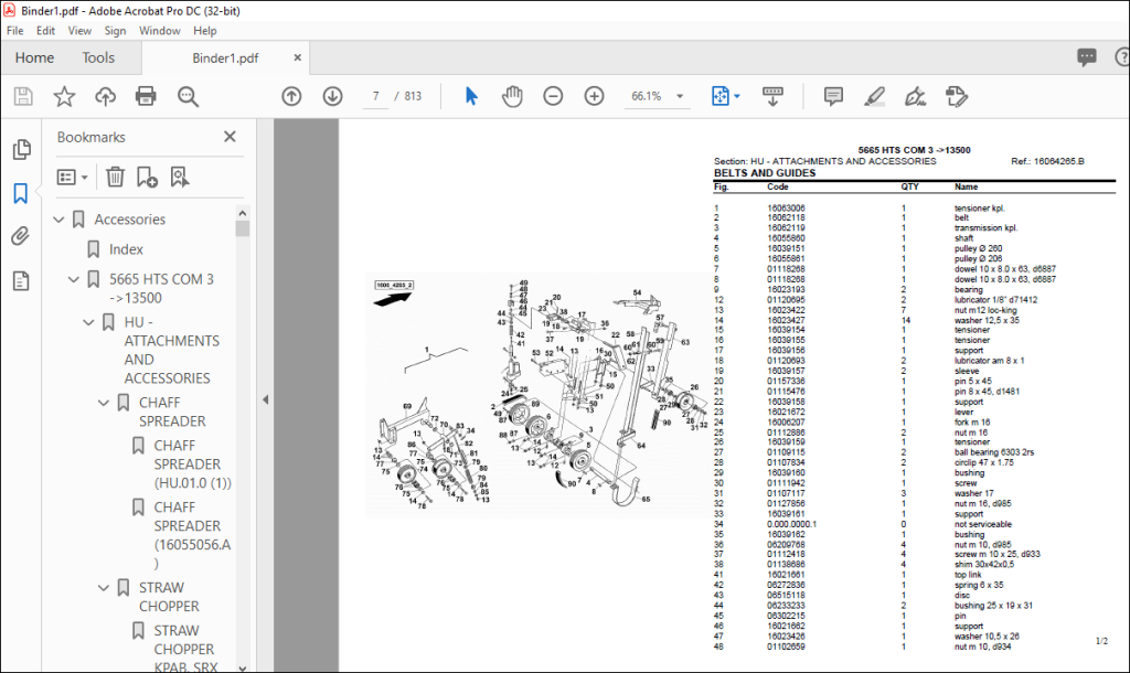 Deutz Fahr 5665 HTS COM 3 -13500 Parts Catalog Manual - PDF DOWNLOAD ...