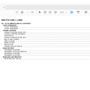 Deutz Fahr 5695 HTS COM3 After 13500 Parts Catalog Manual - PDF DOWNLOAD