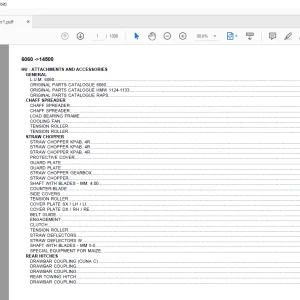 Deutz Fahr 6060 After 14500 Parts Catalog Manual - PDF DOWNLOAD