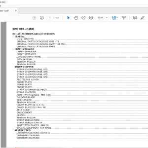 Deutz Fahr 6090 HTS after14500 Parts Catalog Manual  - PDF DOWNLOAD