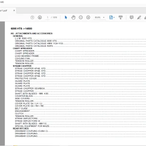 Deutz Fahr 6095 HTS after14500 Parts Catalog Manual -  PDF DOWNLOAD
