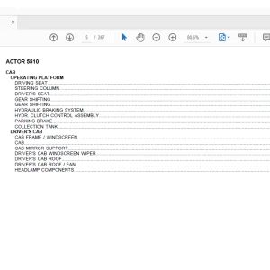 Deutz Fahr ACTOR 5510 Parts Catalog Manual -  PDF DOWNLOAD