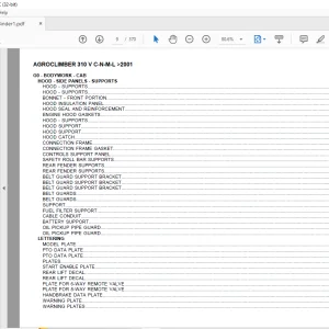 Deutz Fahr AGROCLIMBER 310 V C-N-M-L 2001 Parts Catalog Manual - PDF DOWNLOAD