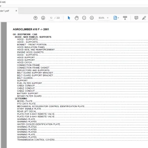 Deutz Fahr AGROCLIMBER 410 F after 2001 Parts Catalog Manual - PDF DOWNLOAD